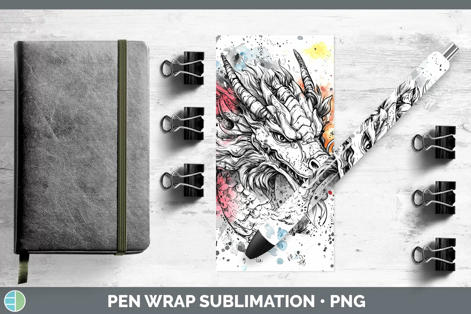 GorgeousWatercolor Pen Wrap design.