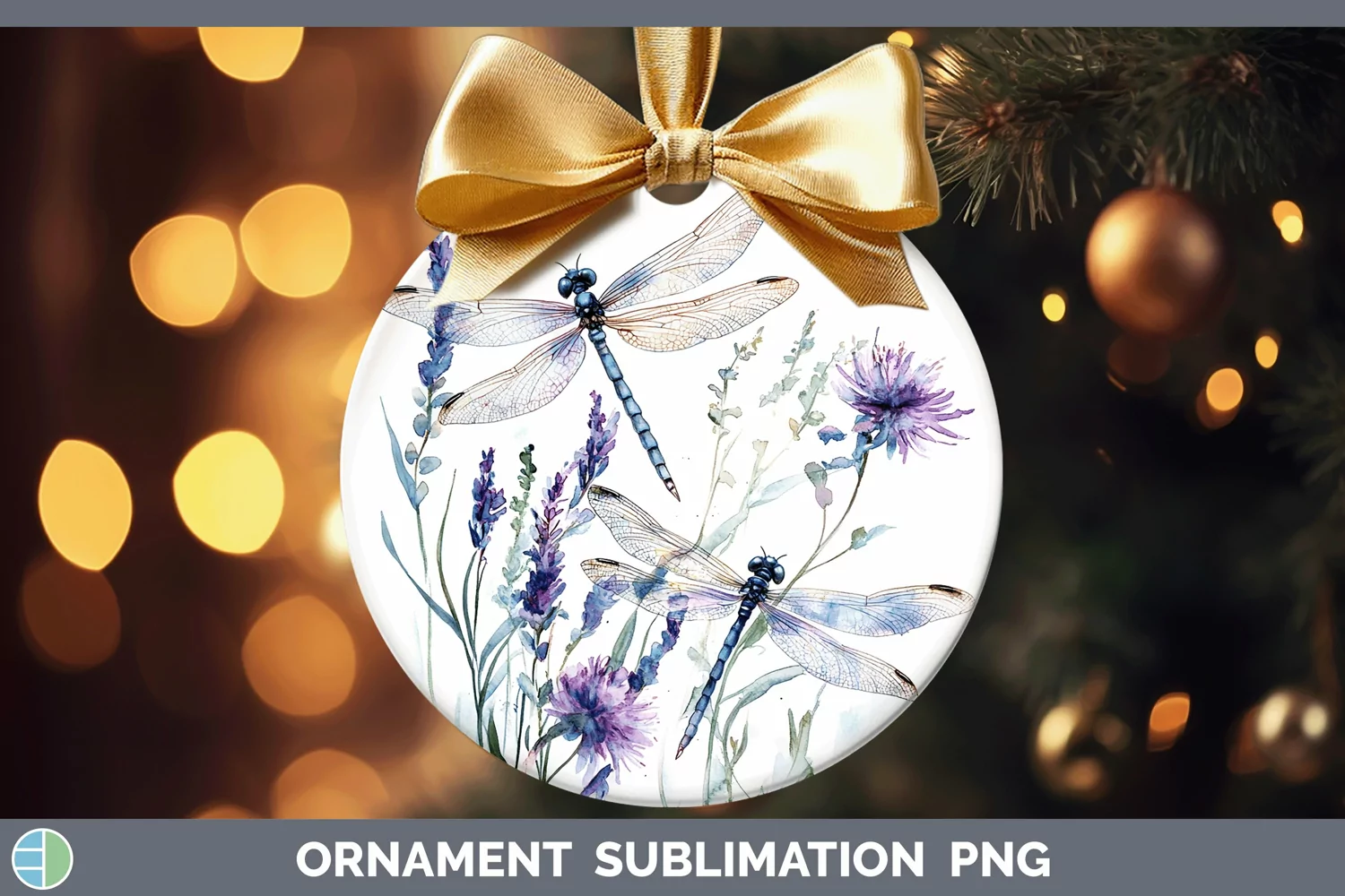 GorgeousWatercolor Ornament design.
