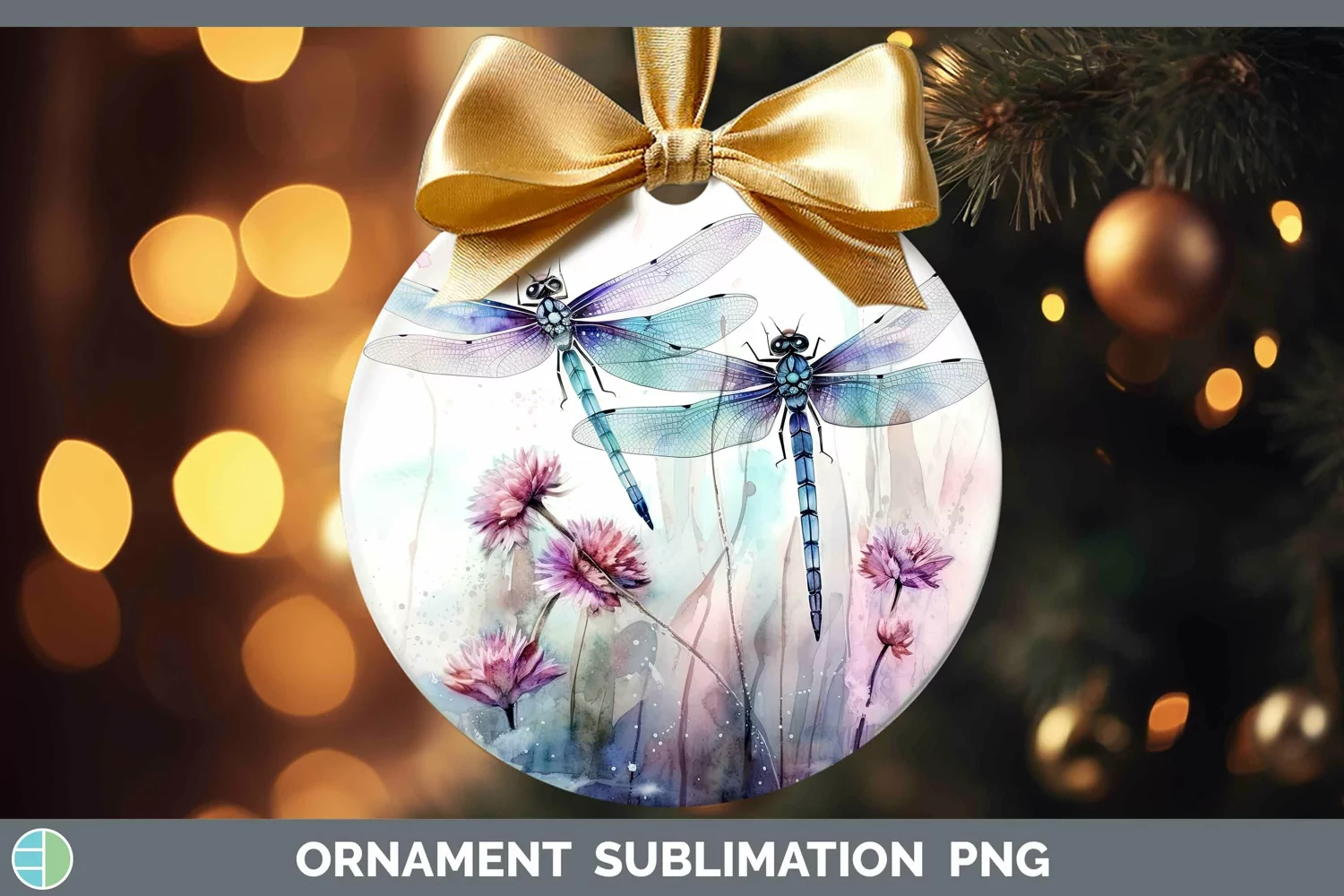 GorgeousWatercolor Ornament design.
