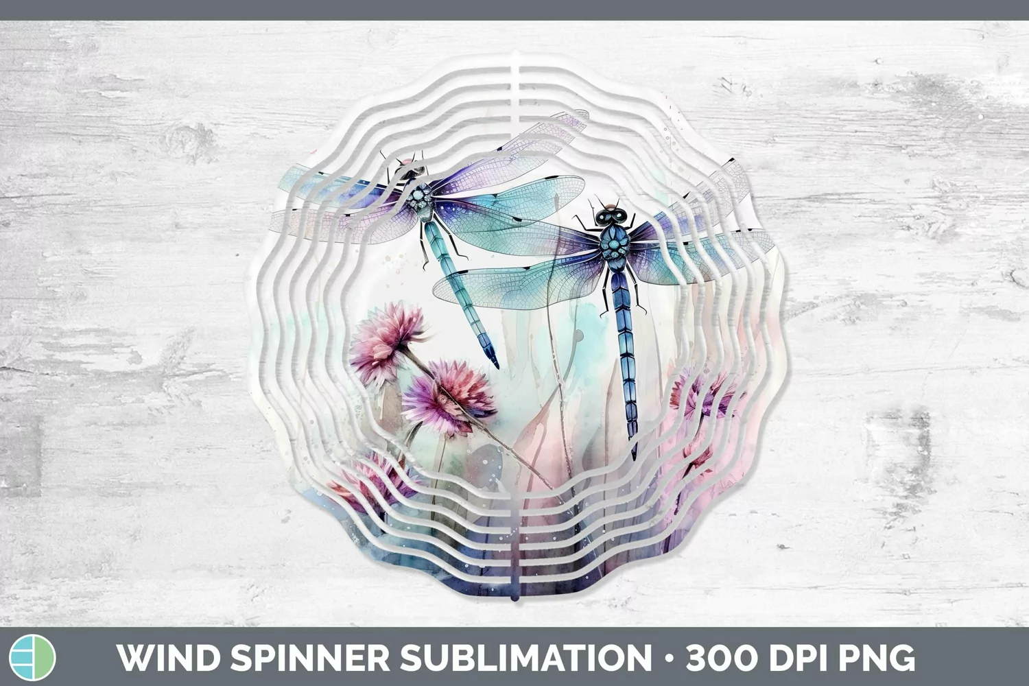 GorgeousWatercolor Wind Spinner design.