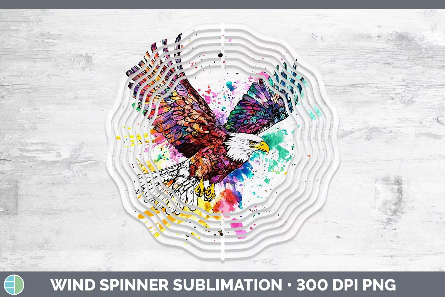 GorgeousWatercolor Wind Spinner design.