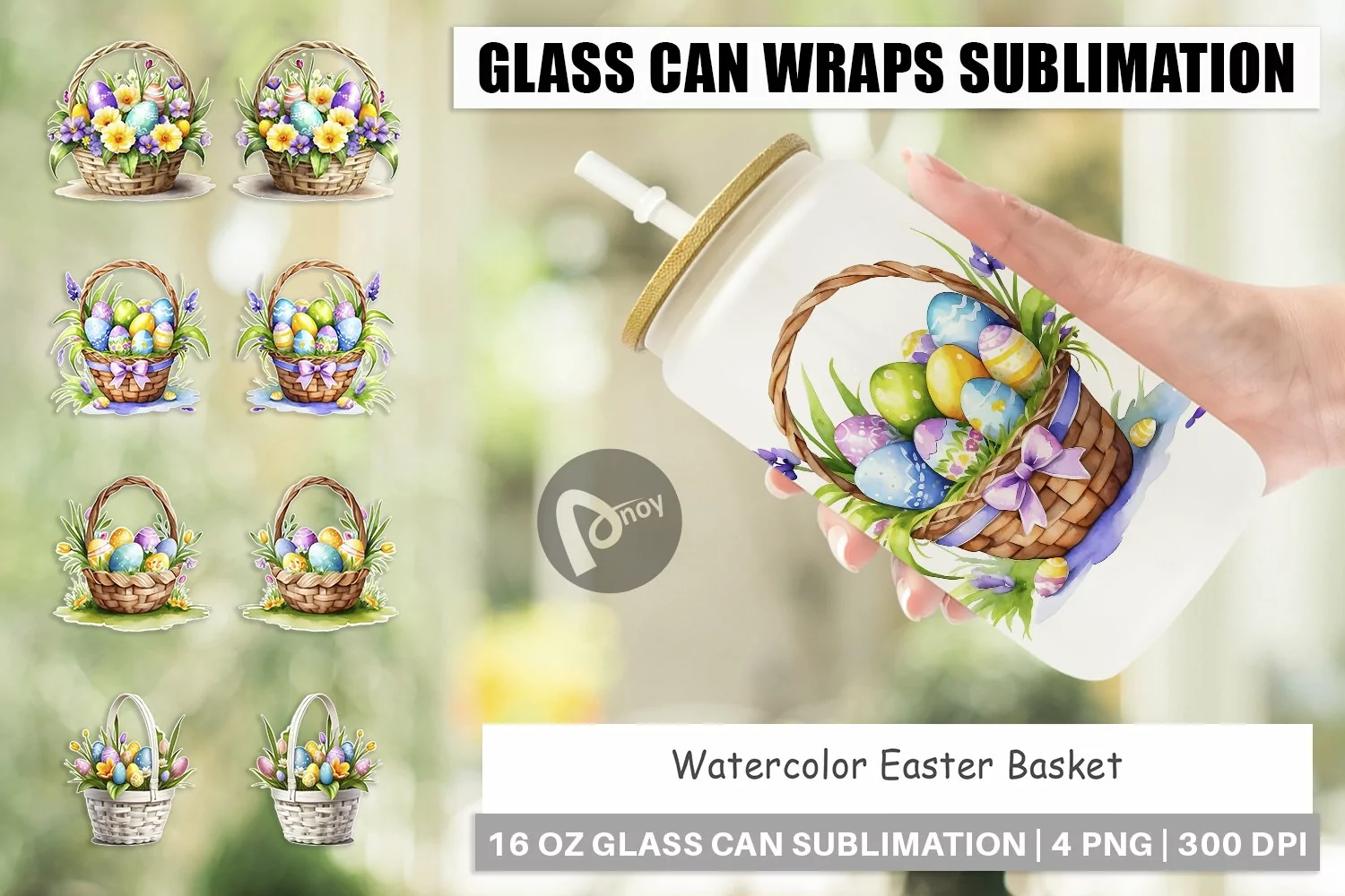 Glass Can Wraps Easter Basket product image 1