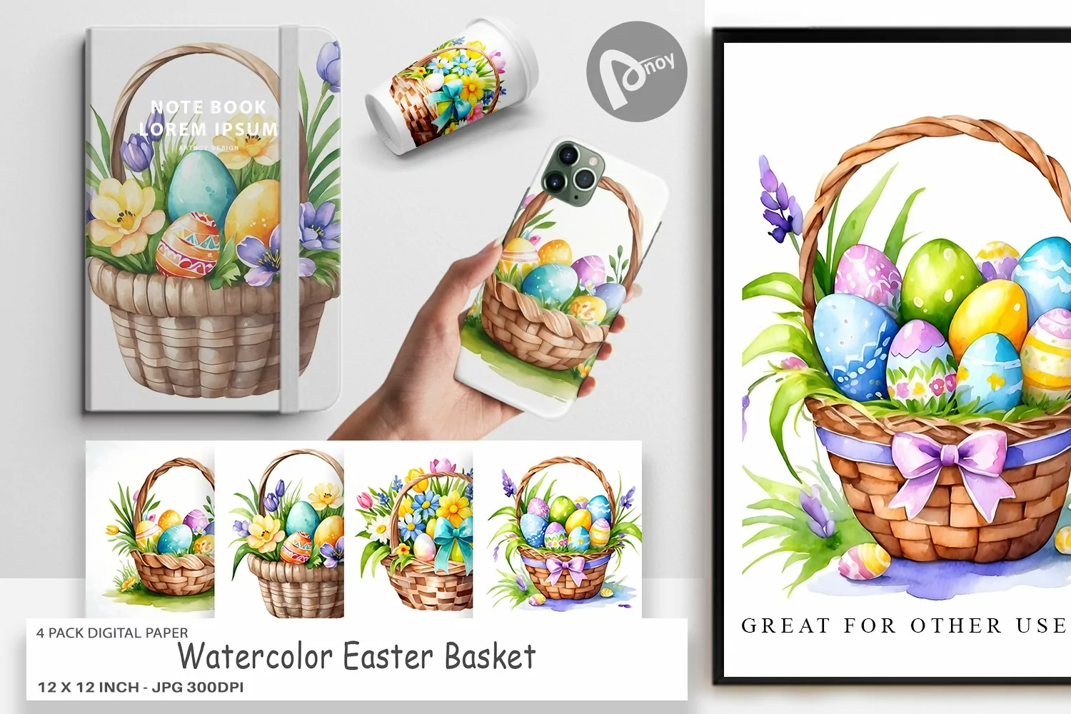 Digital Paper Easter Basket product image 1