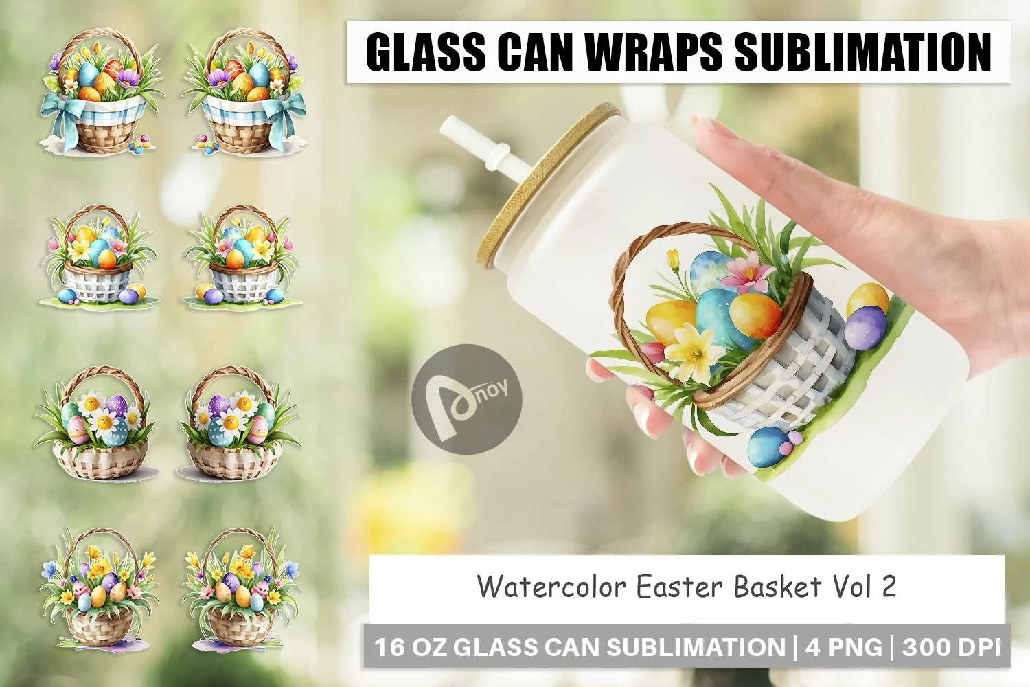 Glass Can Wraps Easter Basket product image 1