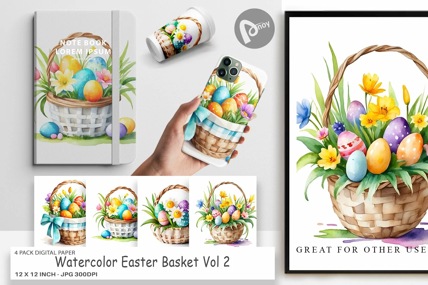 Digital Paper Easter Basket product image 1