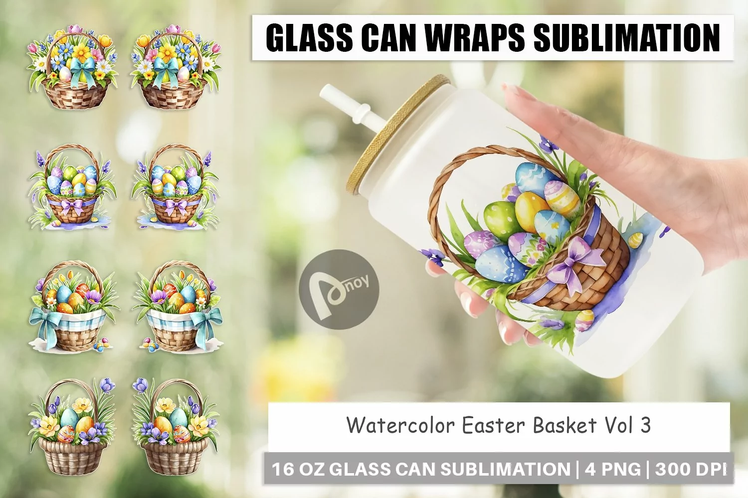Glass Can Wraps Easter Basket product image 1