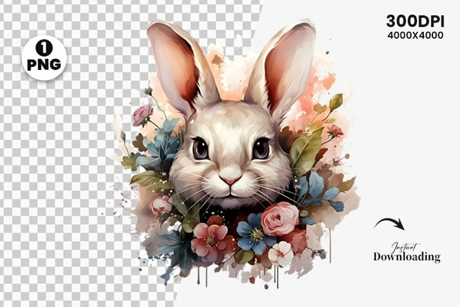 watercolor happy easter spring sublimation