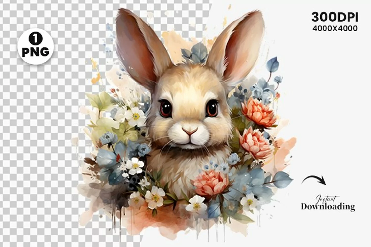 watercolor happy easter spring sublimation