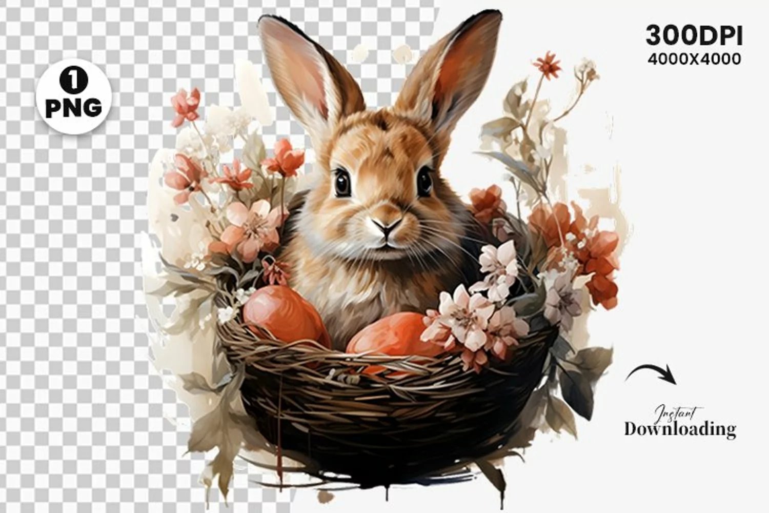 watercolor happy easter spring sublimation
