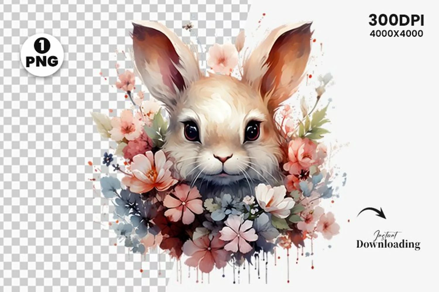 watercolor happy easter spring sublimation