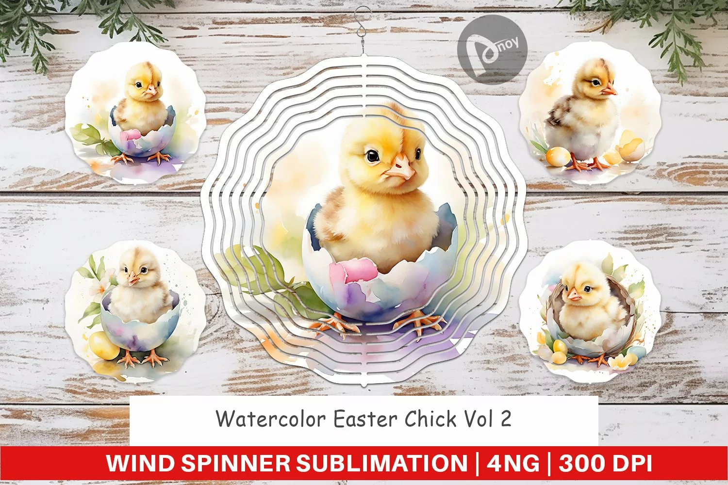 Wind Spinner Watercolor Easter Chick product image 1