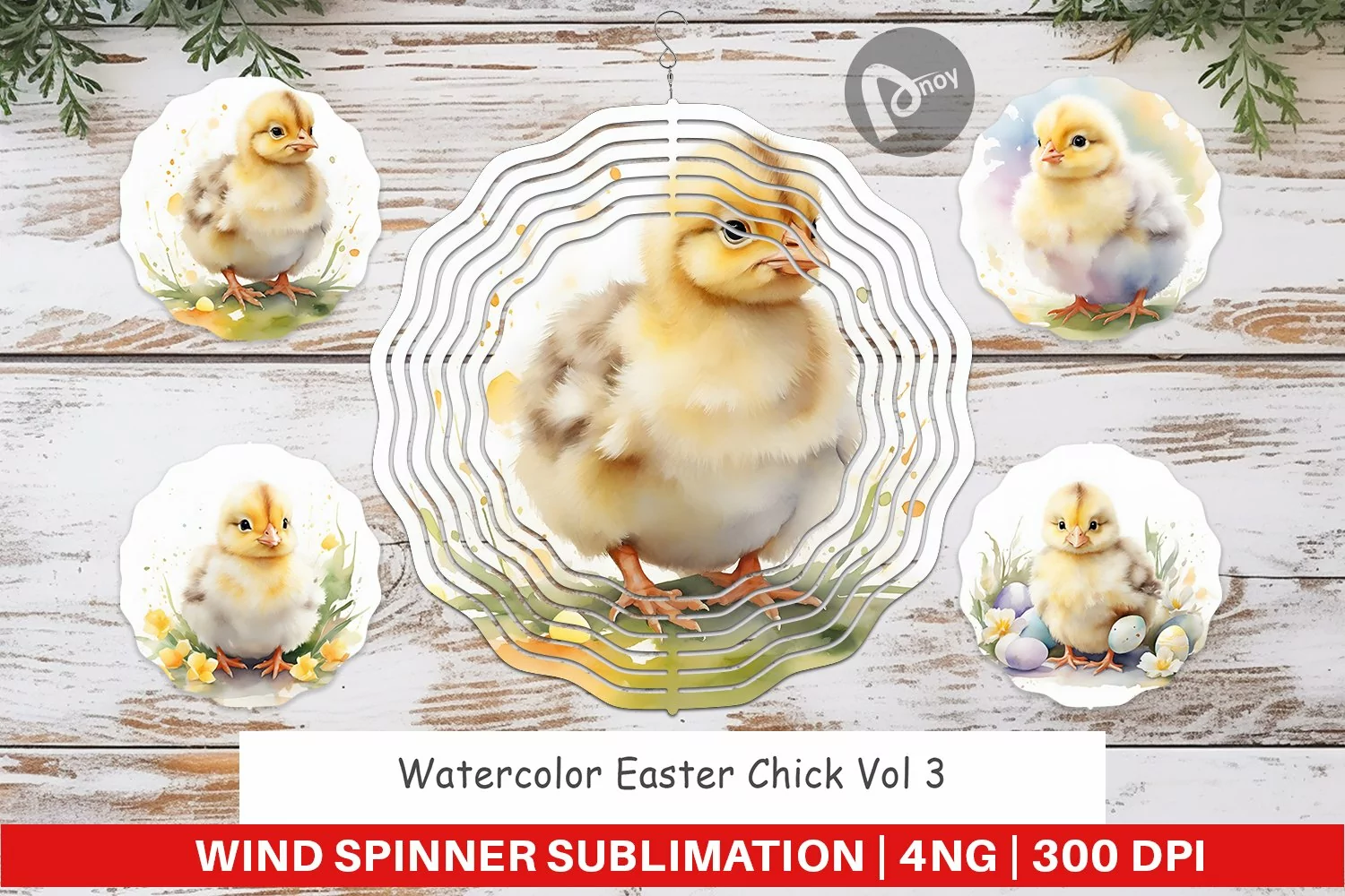 Wind Spinner Watercolor Easter Chick product image 1