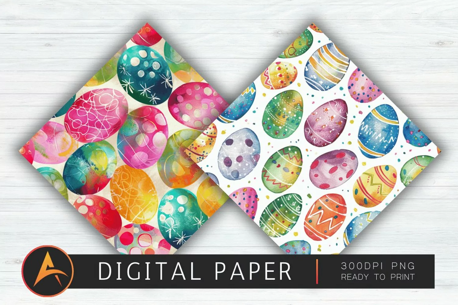 Watercolor Easter Eggs Wallpaper product image 1