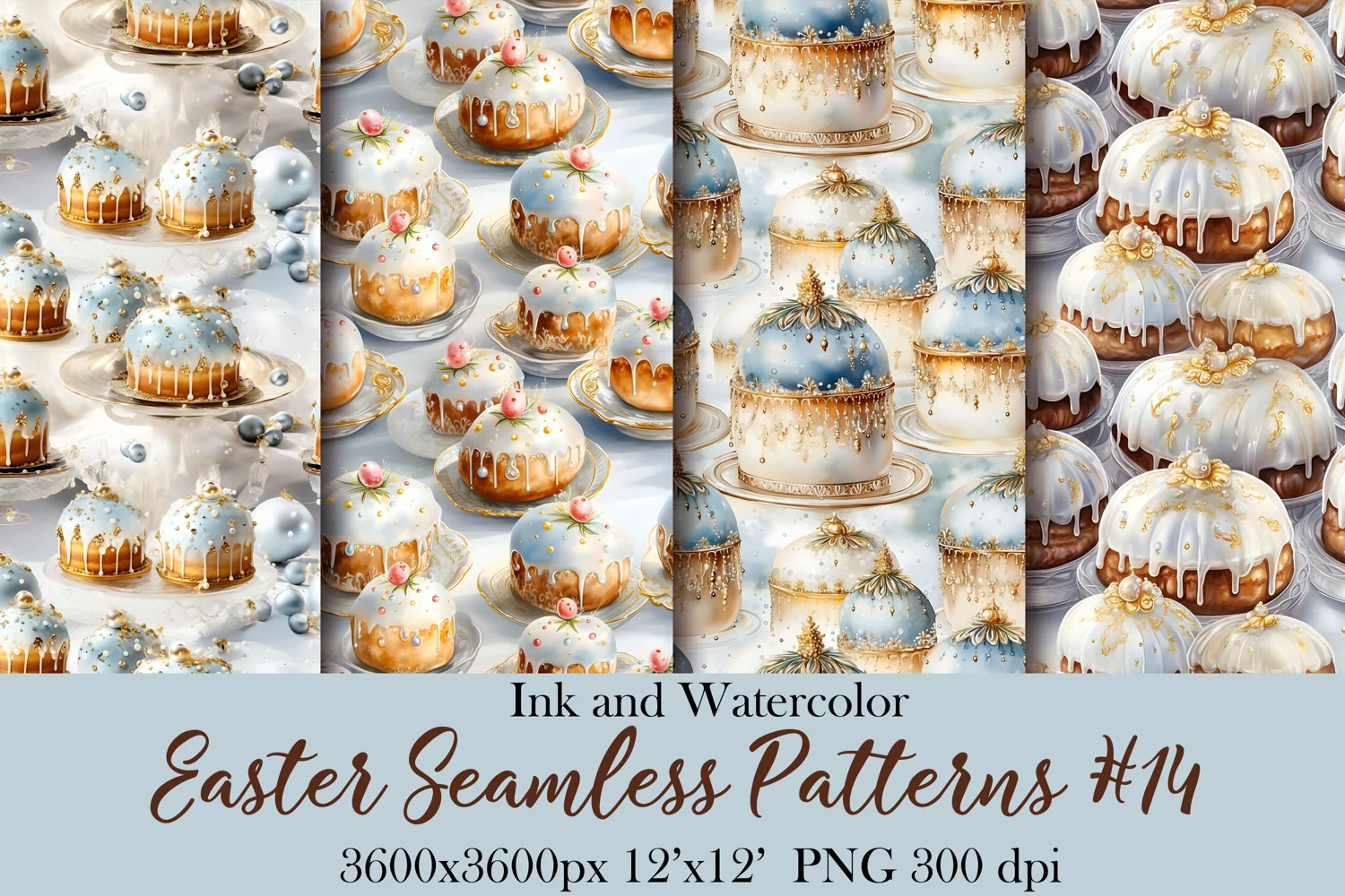 Watercolor Easter Seamless Paper Sublimation|PNG Patterns product image 1