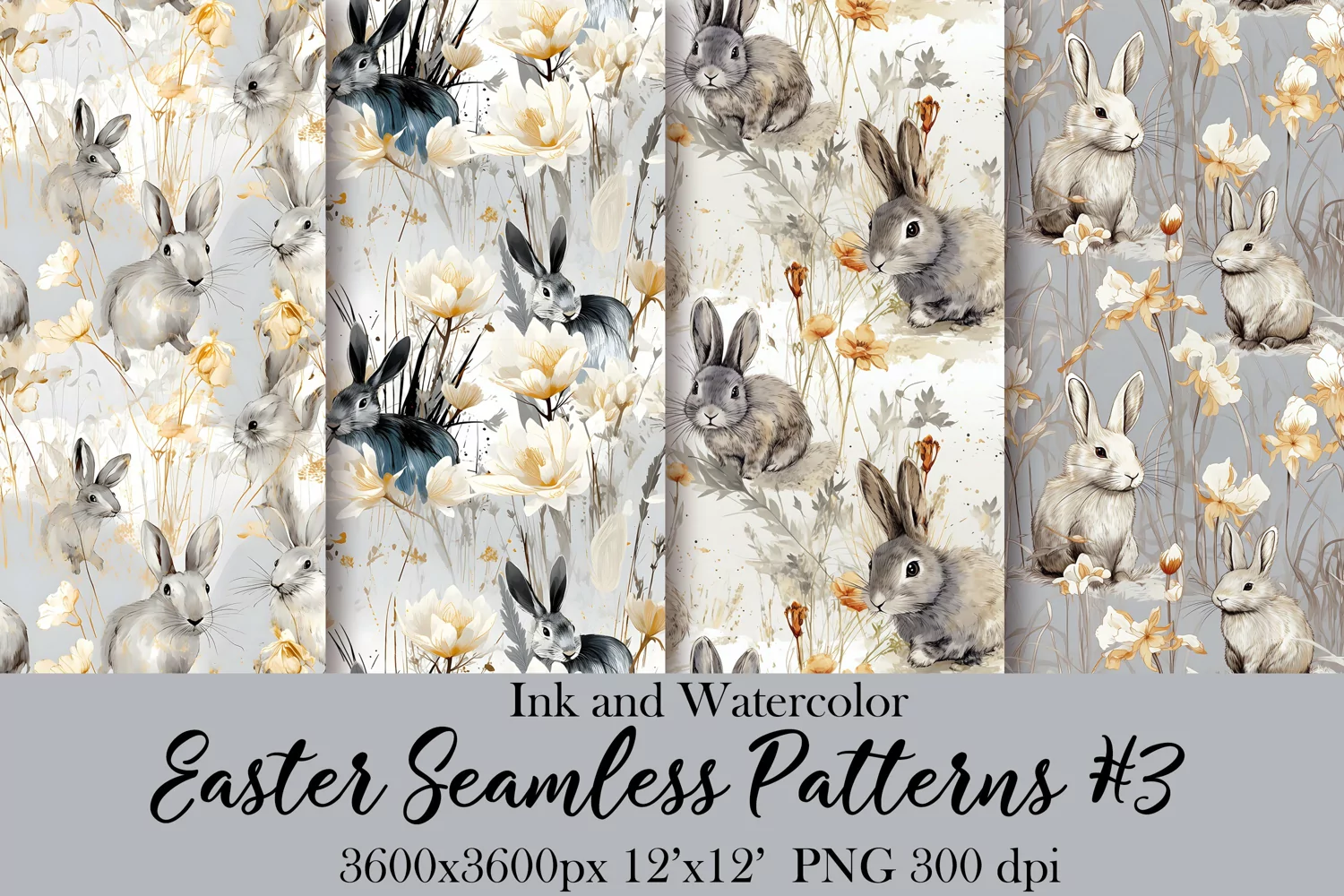 Watercolor Easter Seamless Paper Sublimation|PNG Patterns product image 1