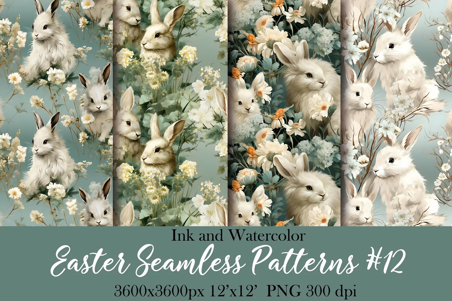 Watercolor Easter Seamless Paper Sublimation|PNG Patterns product image 1