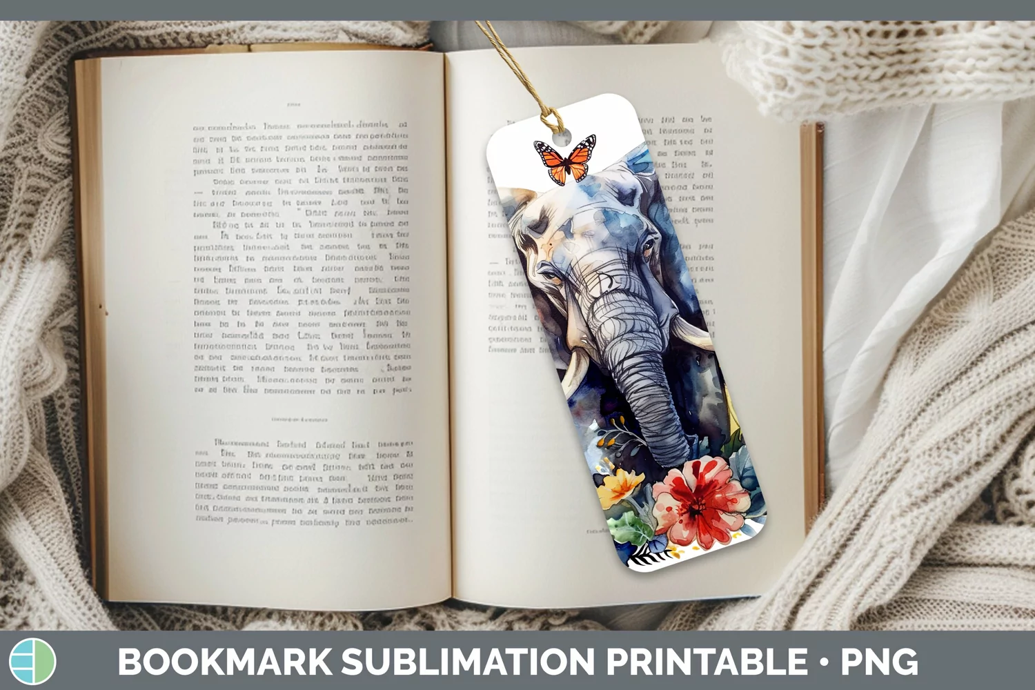 GorgeousWatercolor Bookmark design.