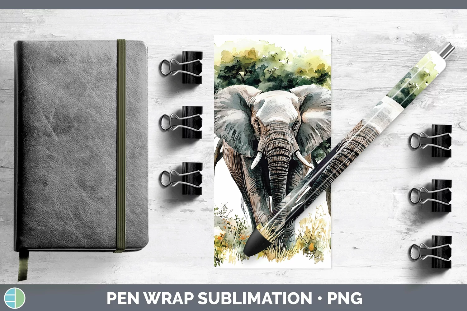 GorgeousWatercolor Pen Wrap design.