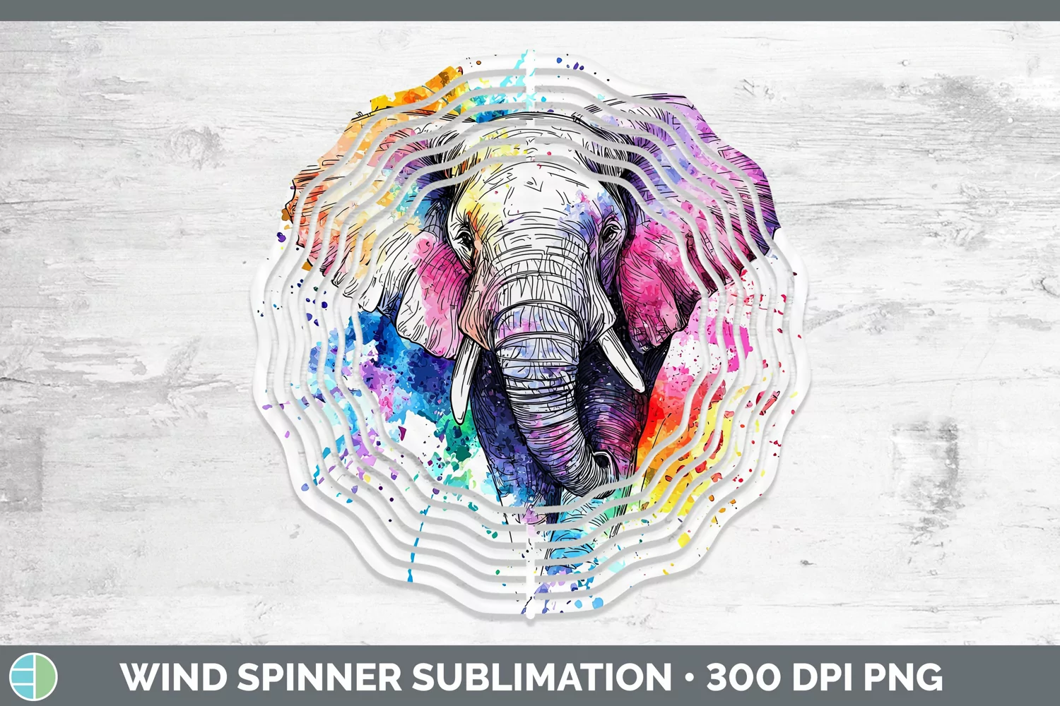 GorgeousWatercolor Wind Spinner design.