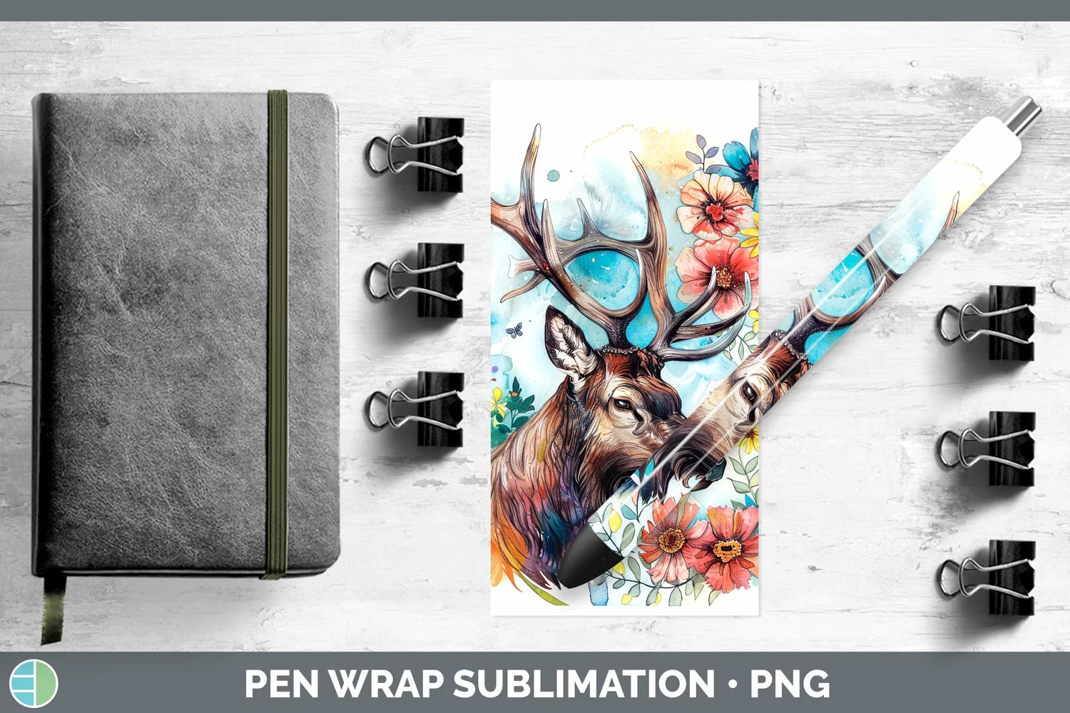 GorgeousWatercolor Pen Wrap design.