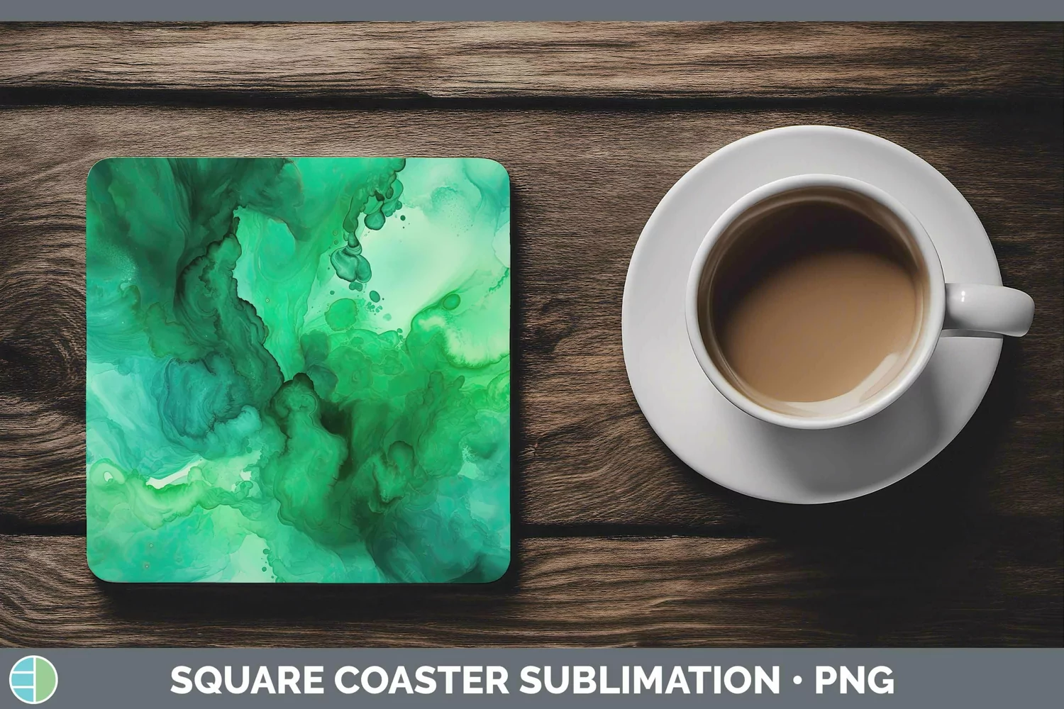 GorgeousWatercolor Square Coaster design.