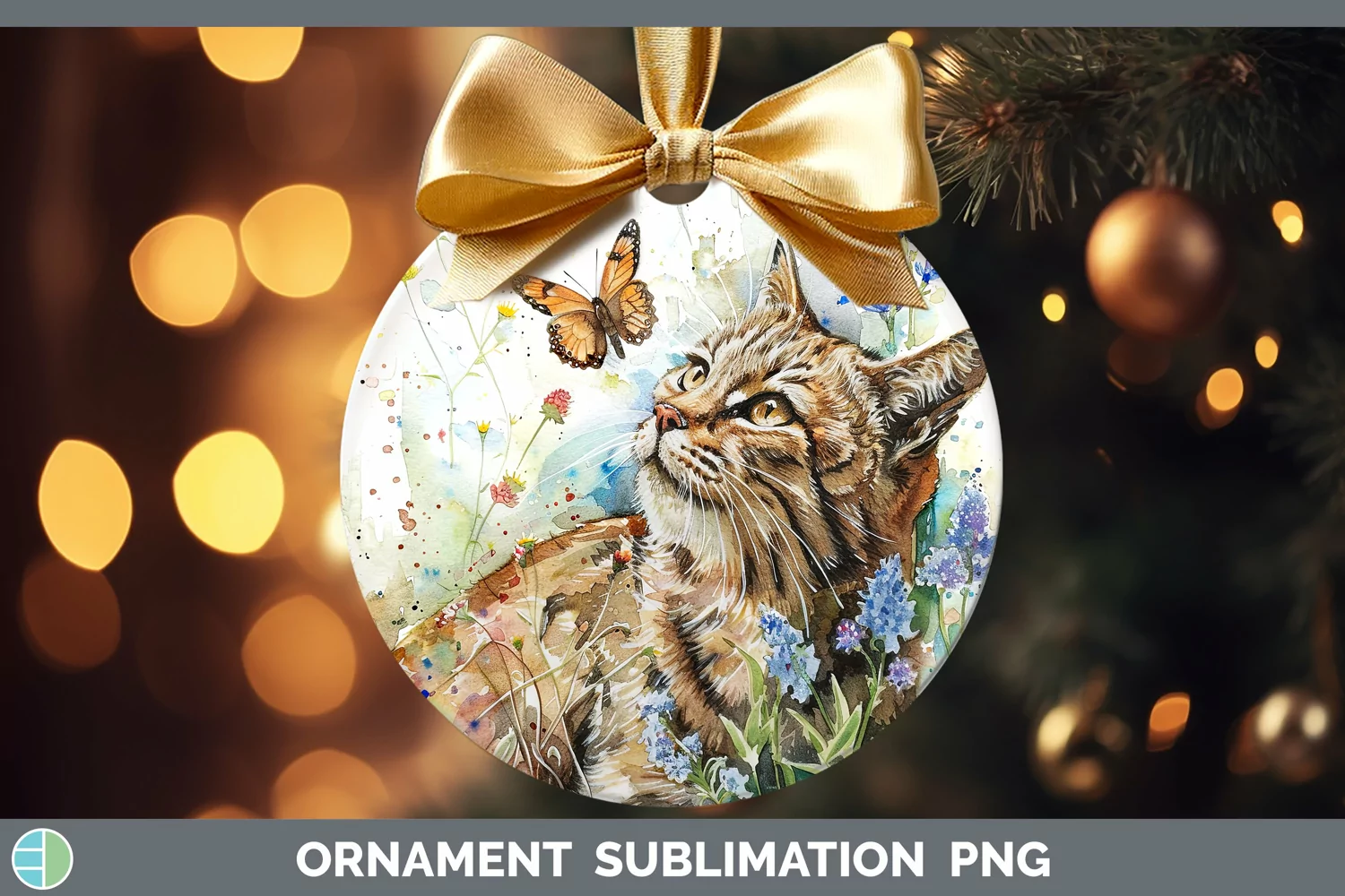 GorgeousWatercolor Ornament design.