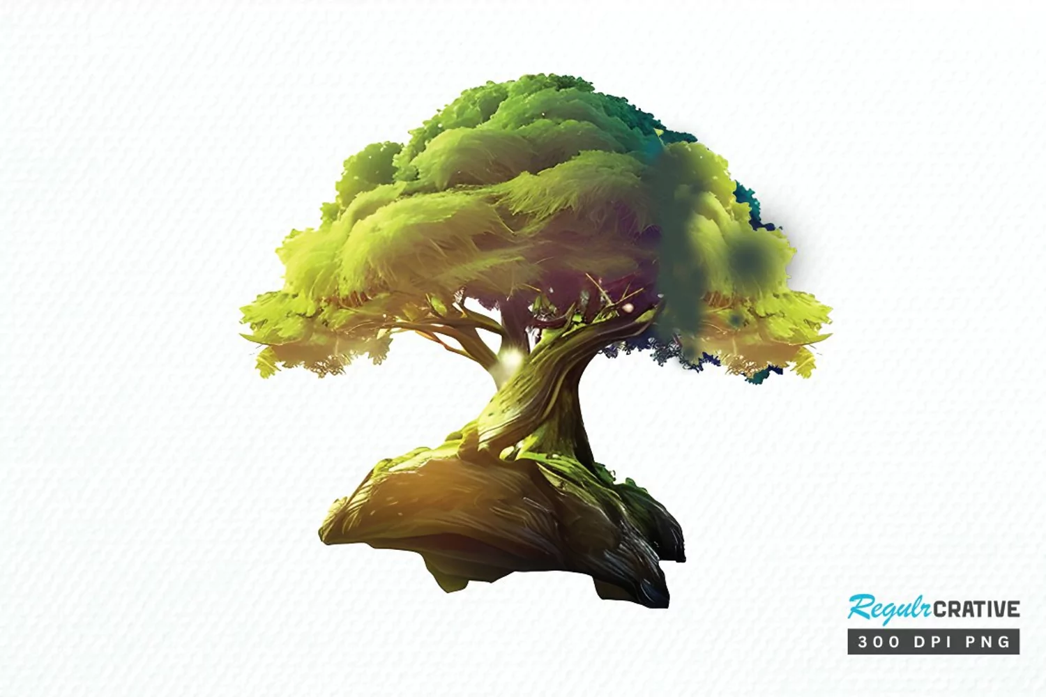 Watercolor Fairy Tree PNG Clipart product image 1