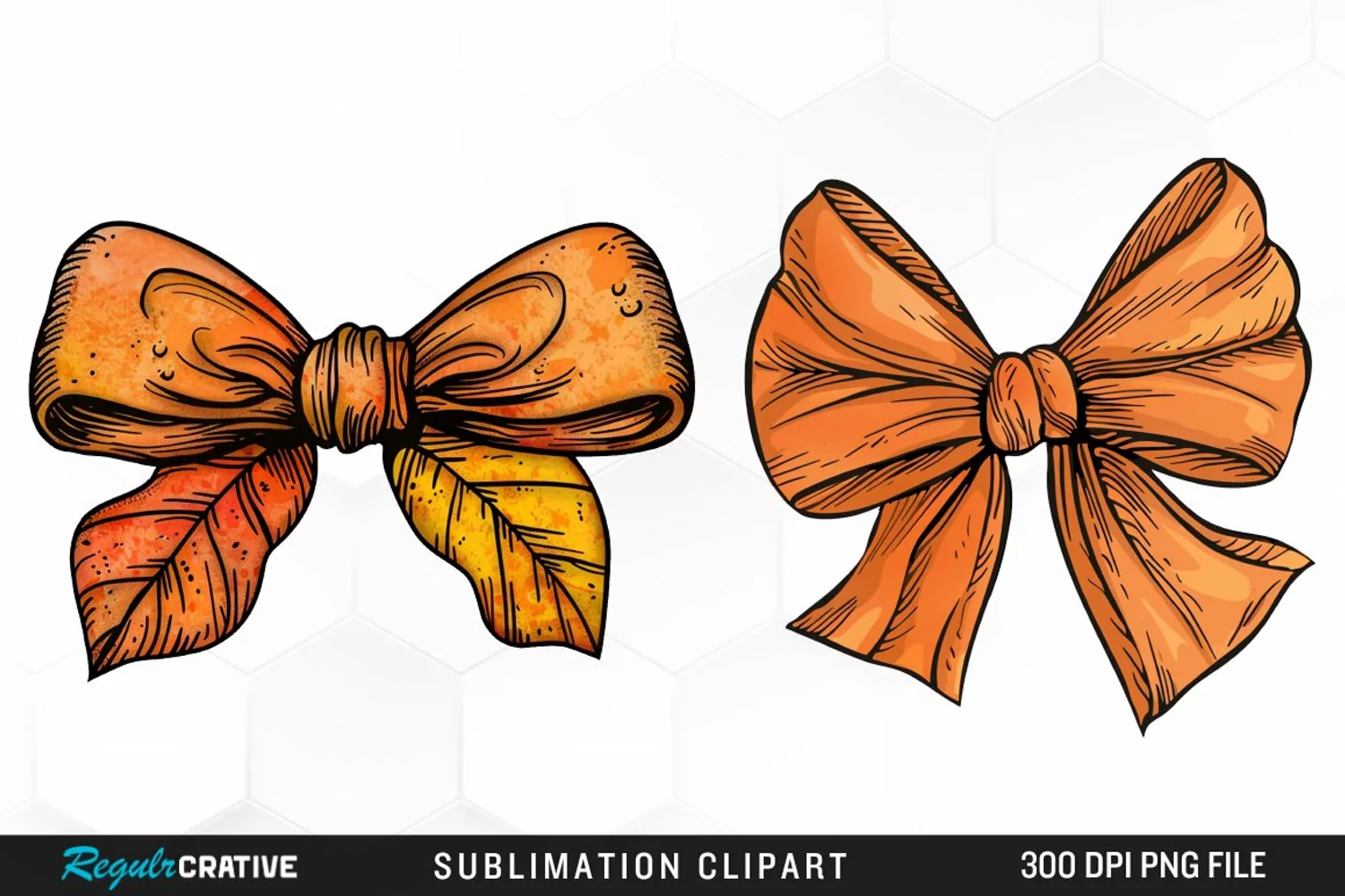 Watercolor Fall Bow Tie Image Clipart product image 1