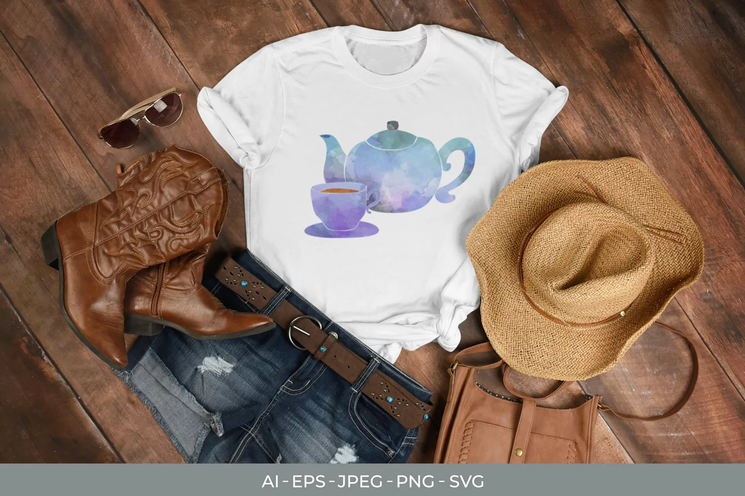 Fall Vibes Watercolor SVG File product image 1
