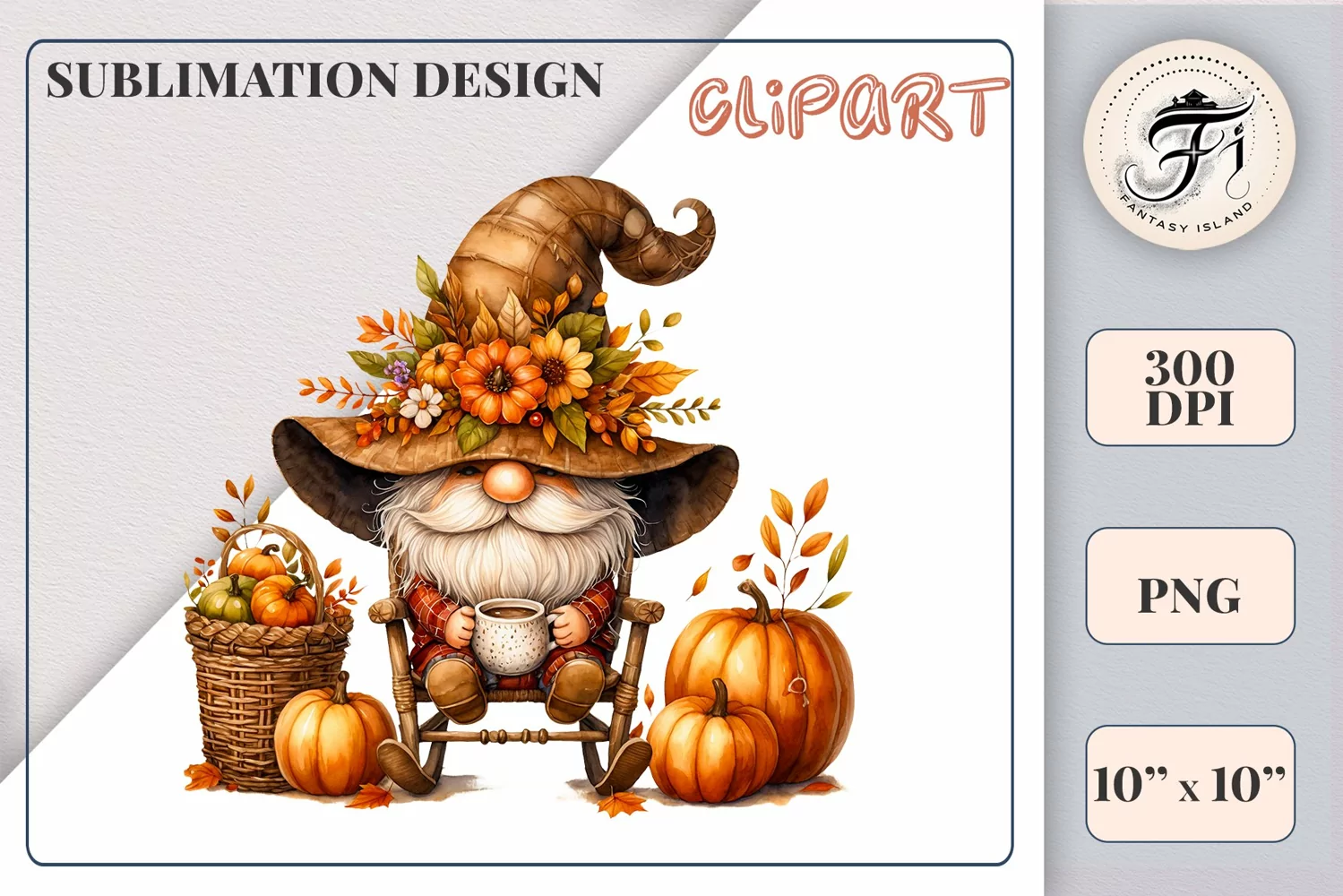 Explore our cozy watercolor clipart featuring a fall gnome and festive pumpkin. Perfect for Thanksgiving crafts, invitations, scrapbooking, and creative autumn projects.