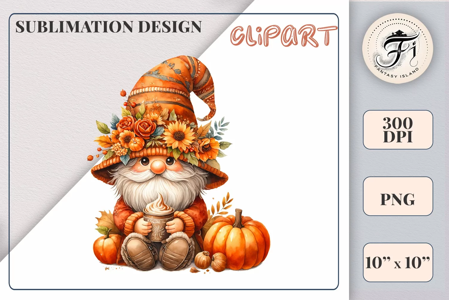 Explore our cozy watercolor clipart featuring a fall gnome and festive pumpkin. Perfect for Thanksgiving crafts, invitations, scrapbooking, and creative autumn projects.