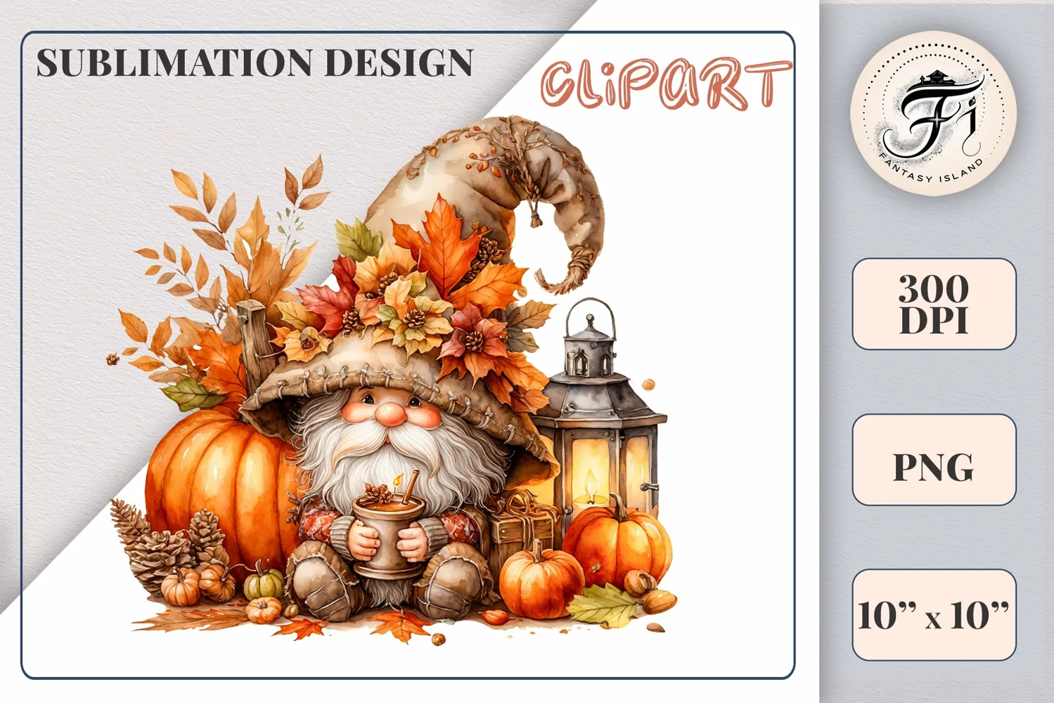 Explore our cozy watercolor clipart featuring a fall gnome and festive pumpkin. Perfect for Thanksgiving crafts, invitations, scrapbooking, and creative autumn projects.