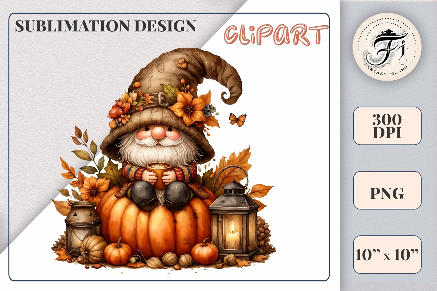 Explore our cozy watercolor clipart featuring a fall gnome and festive pumpkin. Perfect for Thanksgiving crafts, invitations, scrapbooking, and creative autumn projects.