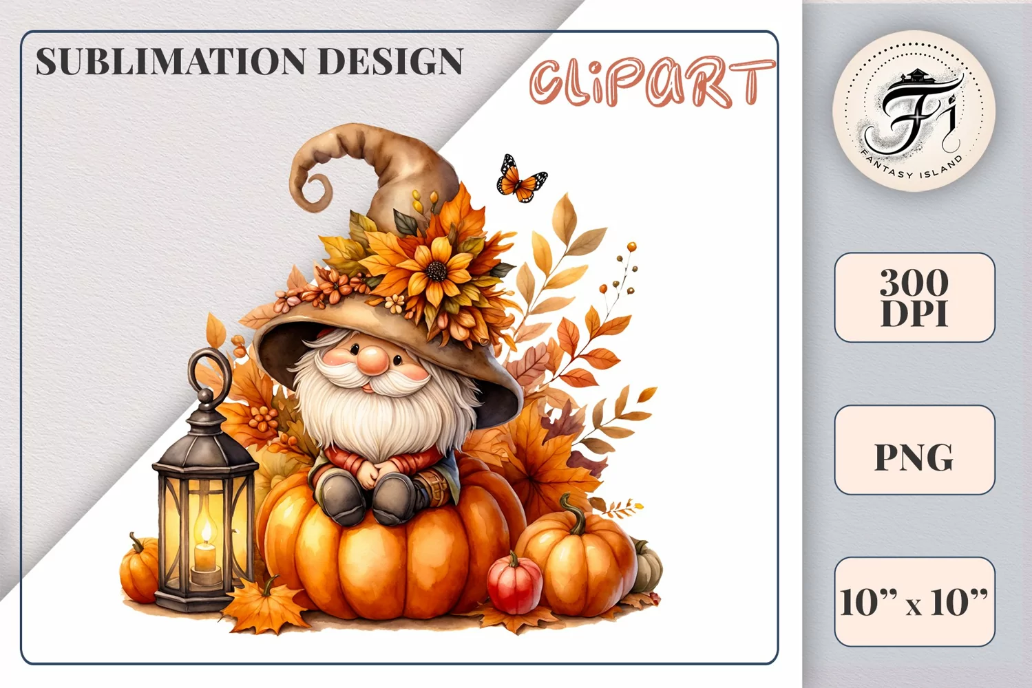 Explore our cozy watercolor clipart featuring a fall gnome and festive pumpkin. Perfect for Thanksgiving crafts, invitations, scrapbooking, and creative autumn projects.