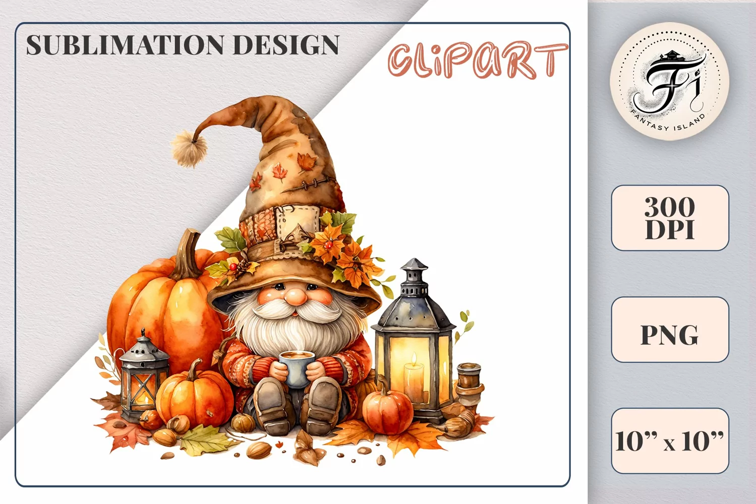 Explore our cozy watercolor clipart featuring a fall gnome and festive pumpkin. Perfect for Thanksgiving crafts, invitations, scrapbooking, and creative autumn projects.