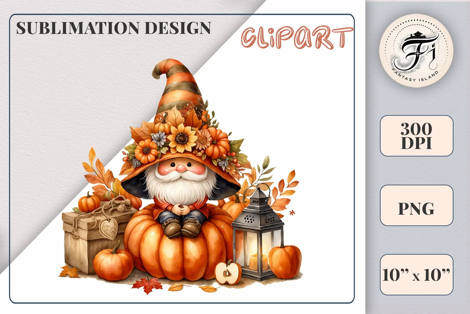 Explore our cozy watercolor clipart featuring a fall gnome and festive pumpkin. Perfect for Thanksgiving crafts, invitations, scrapbooking, and creative autumn projects.