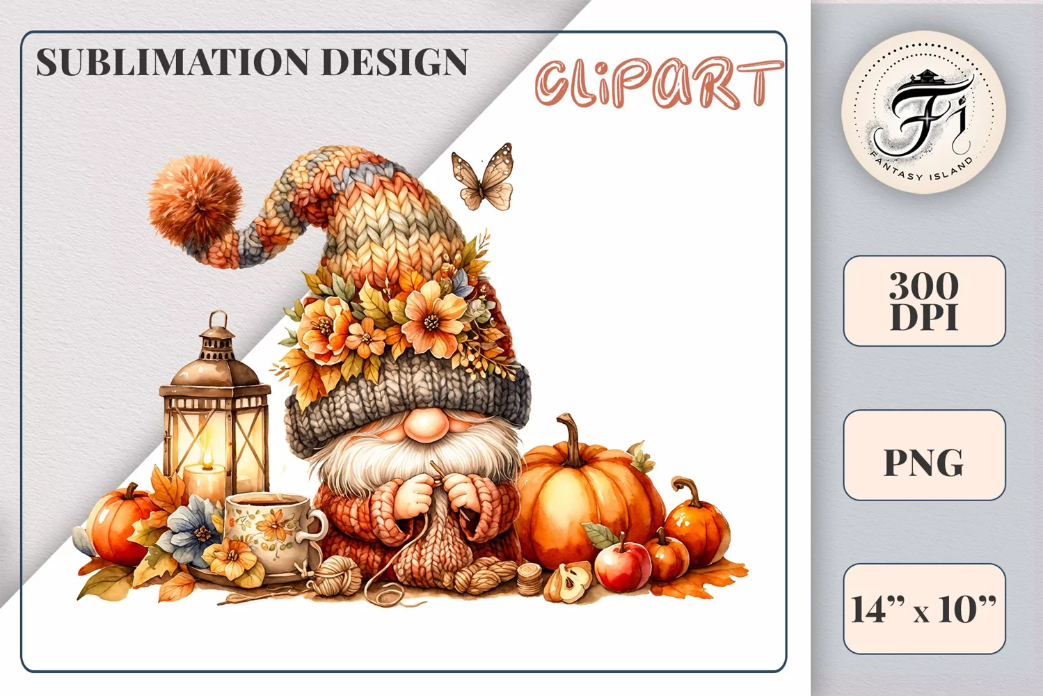 Explore our cozy watercolor clipart featuring a fall gnome and festive pumpkin. Perfect for Thanksgiving crafts, invitations, scrapbooking, and creative autumn projects.