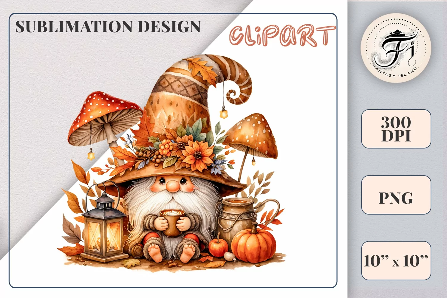 Explore our cozy watercolor clipart featuring a fall gnome and festive pumpkin. Perfect for Thanksgiving crafts, invitations, scrapbooking, and creative autumn projects.