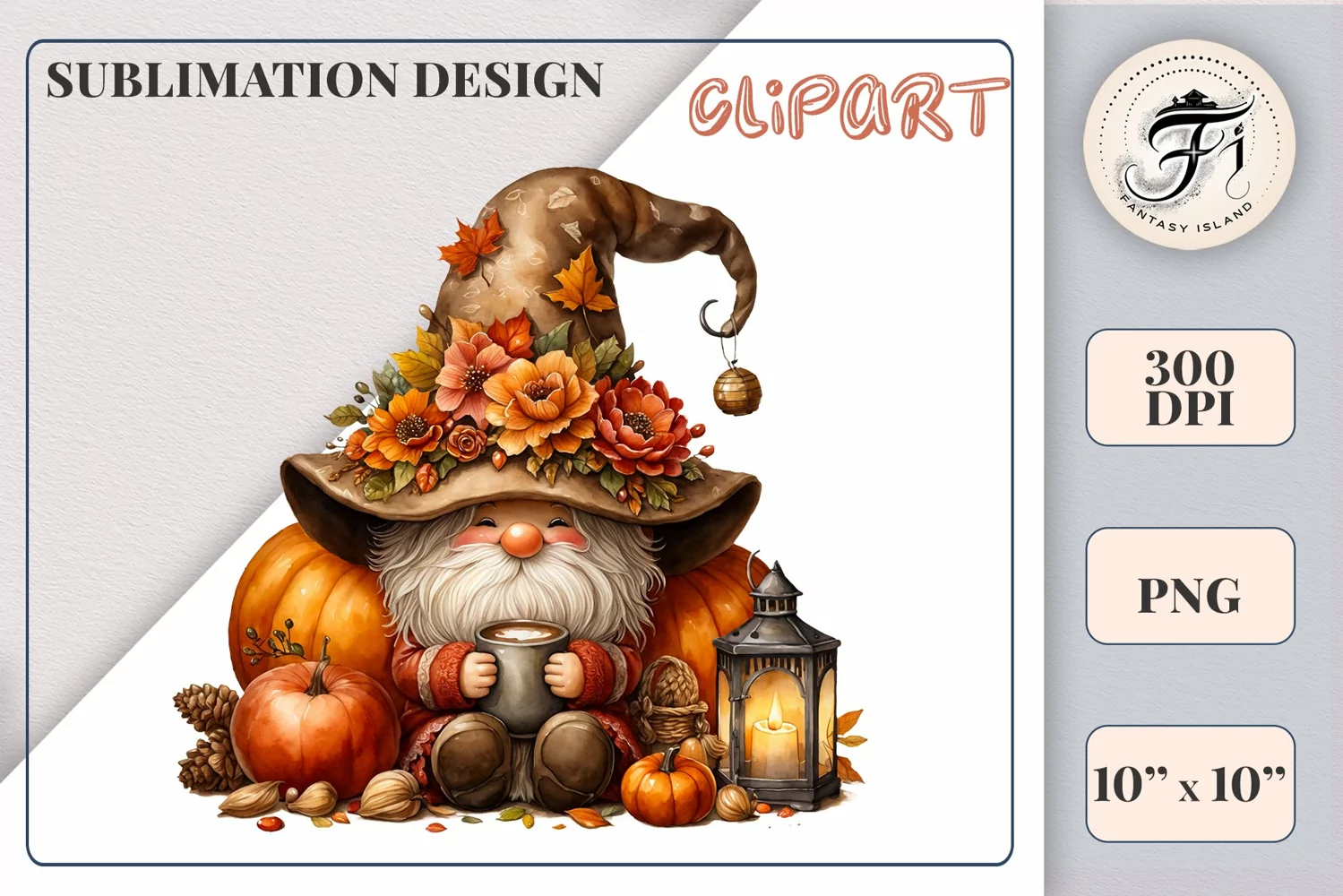 Explore our cozy watercolor clipart featuring a fall gnome and festive pumpkin. Perfect for Thanksgiving crafts, invitations, scrapbooking, and creative autumn projects.