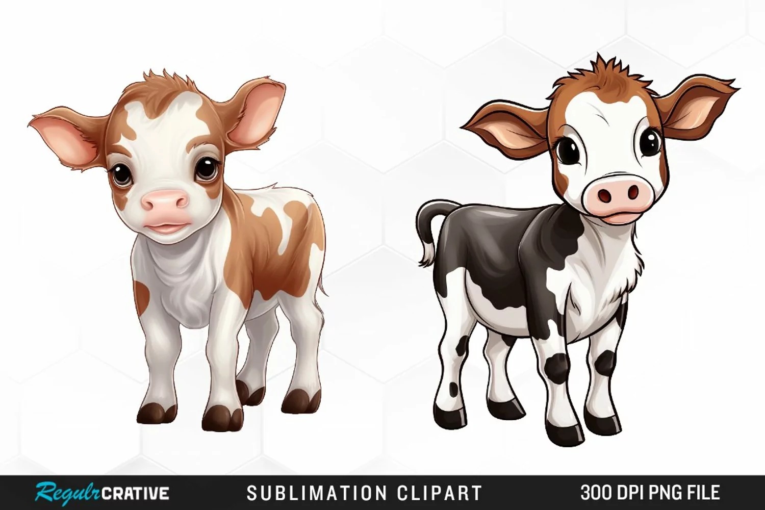 Watercolor Farm Animals Clipart product image 1