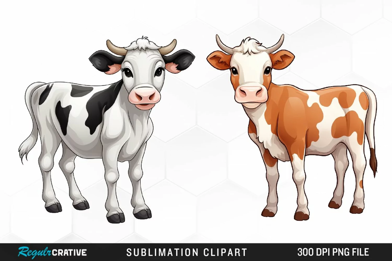 Watercolor Farm Animals Clipart product image 1