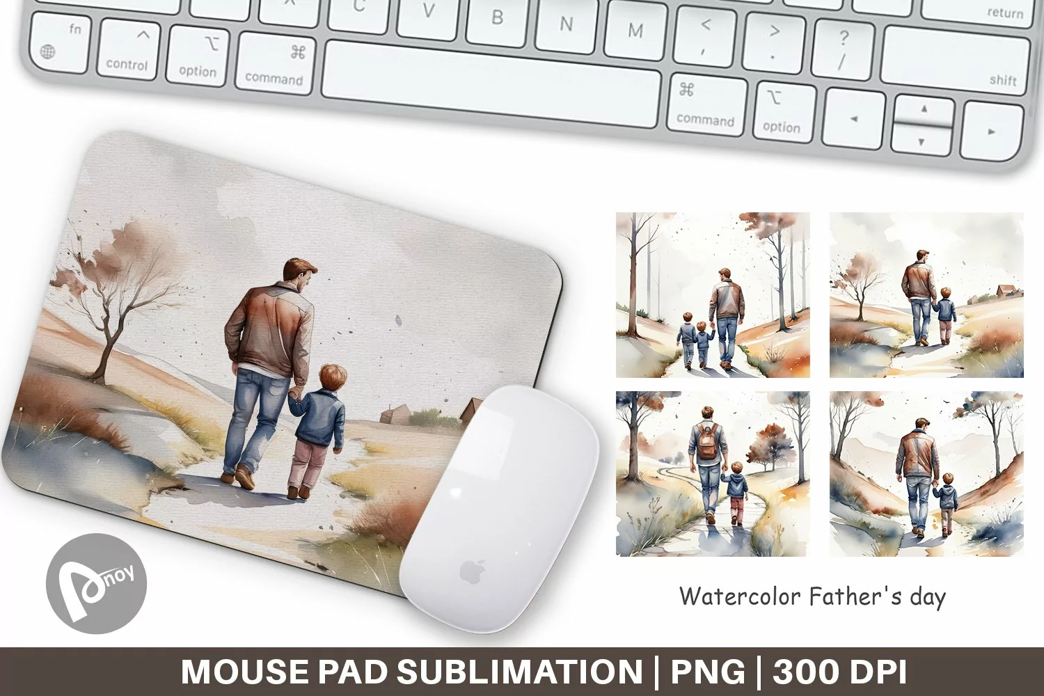 Mouse Pad Father Day Watercolor product image 1