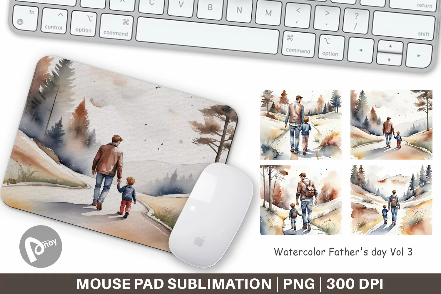 Mouse Pad Father Day Watercolor product image 1