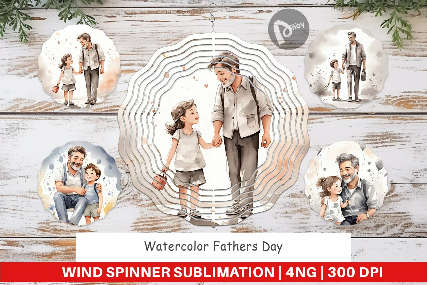 Wind Spinner Father's Day Watercolor product image 1