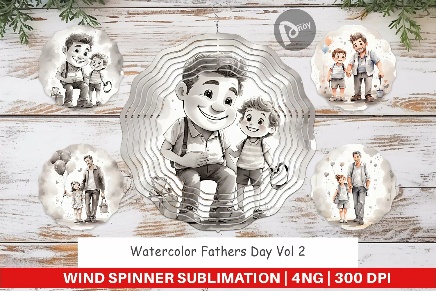 Wind Spinner Father's Day Watercolor product image 1