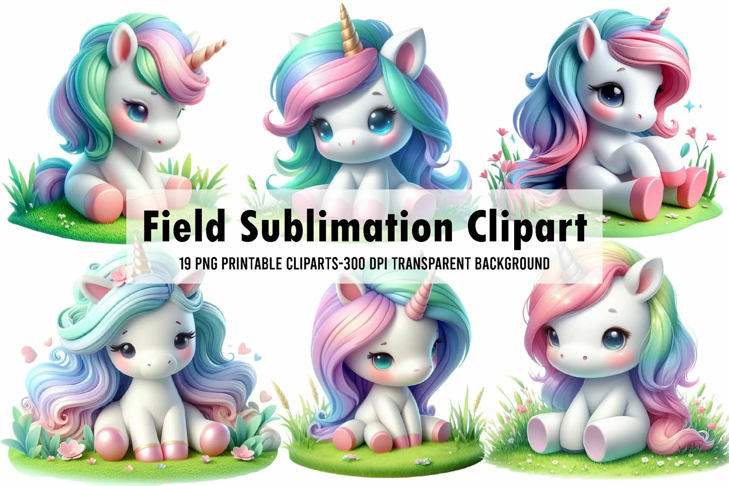 Watercolor Field Sublimation Clipart product image 1