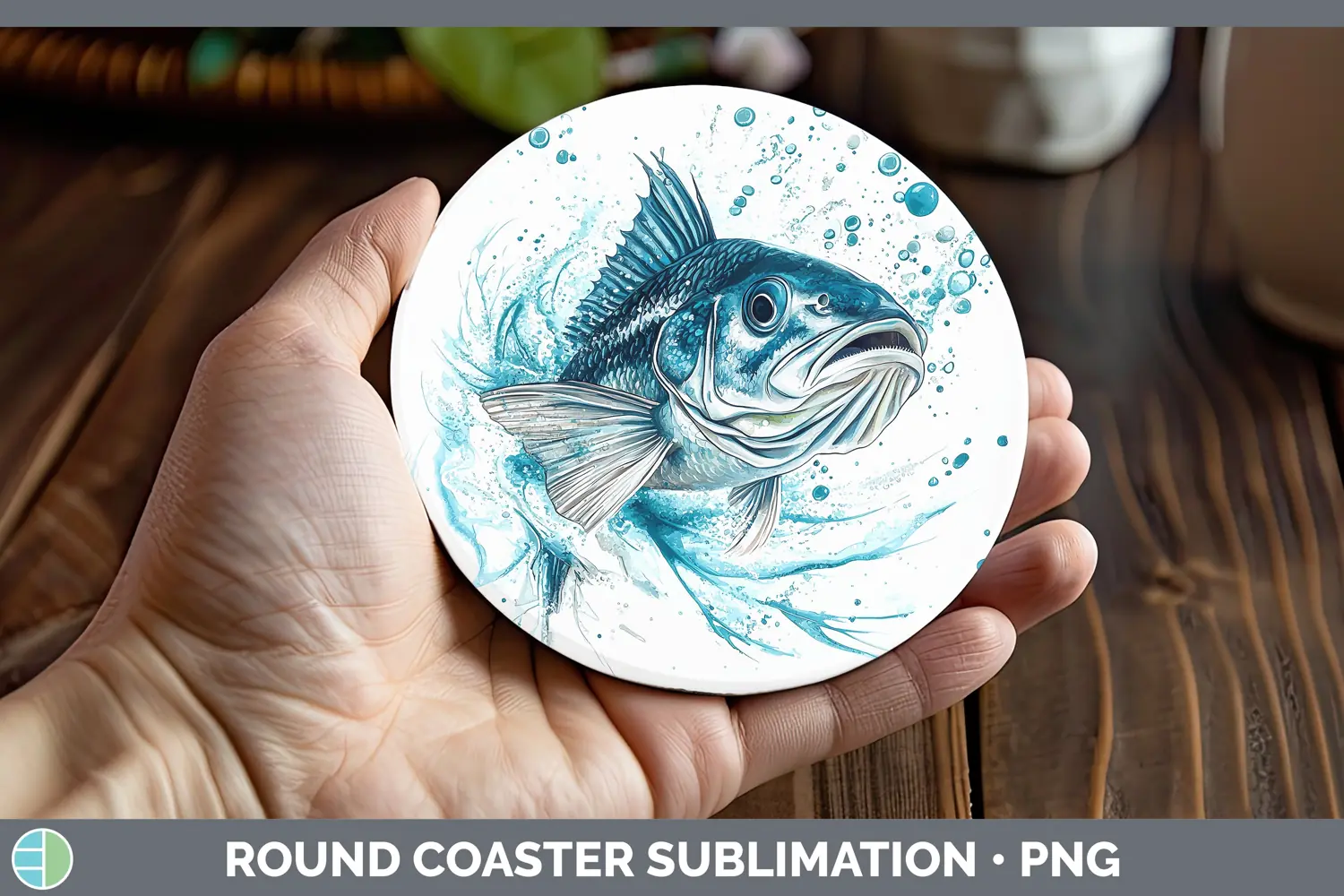 GorgeousWatercolor Round Coaster design.