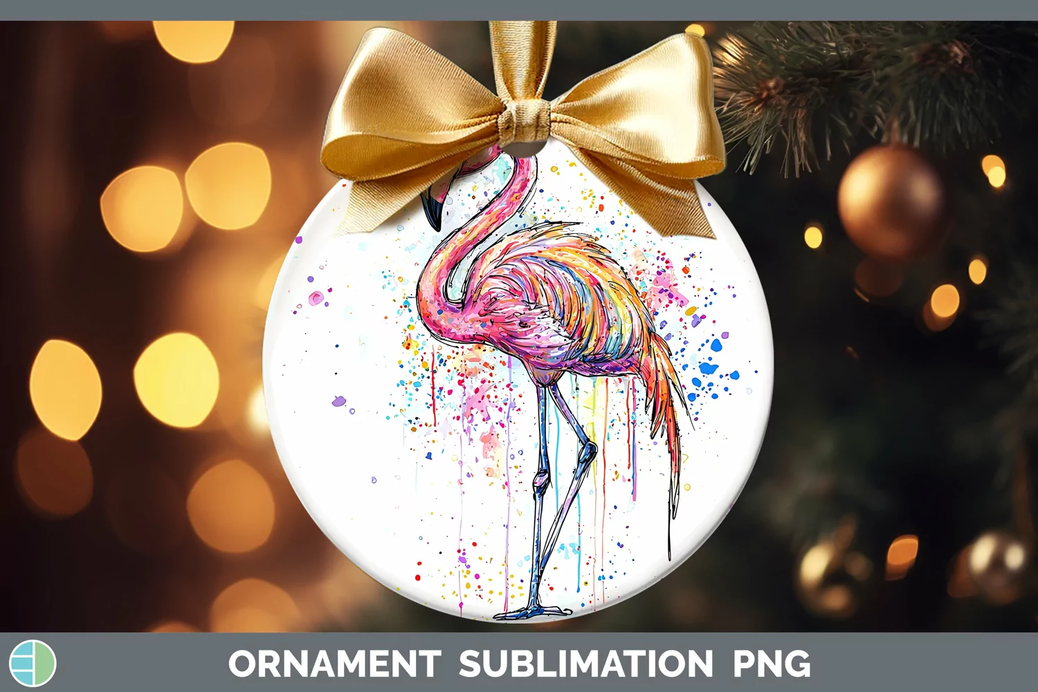 GorgeousWatercolor Ornament design.