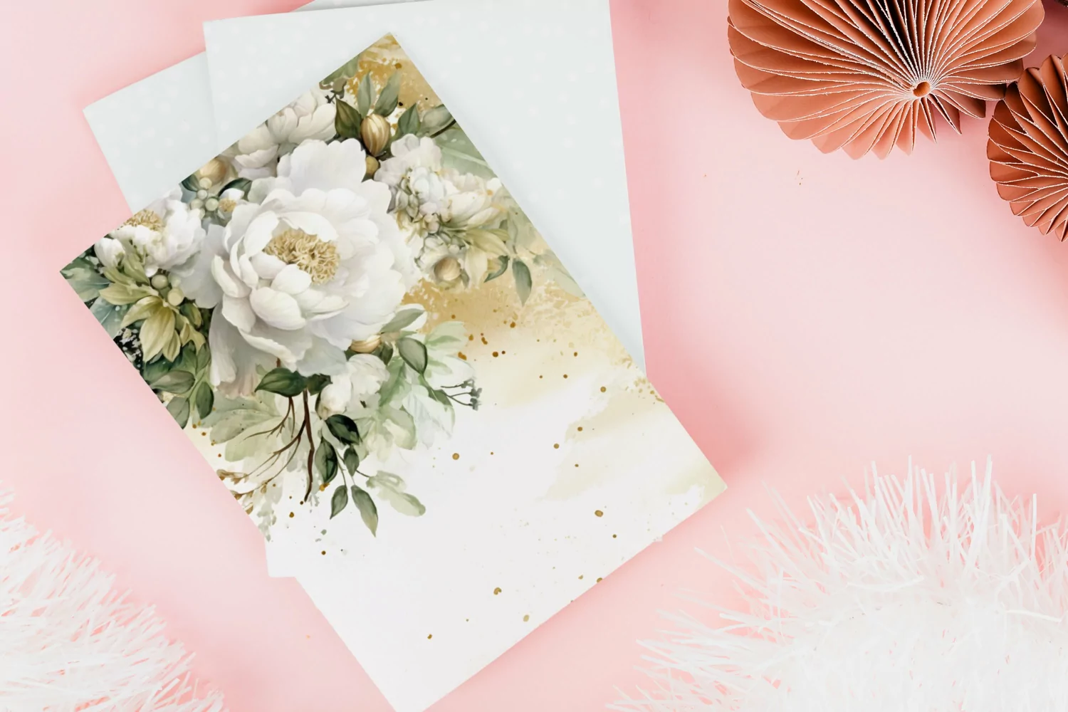 Watercolor Floral Border for wedding invitations product image 1
