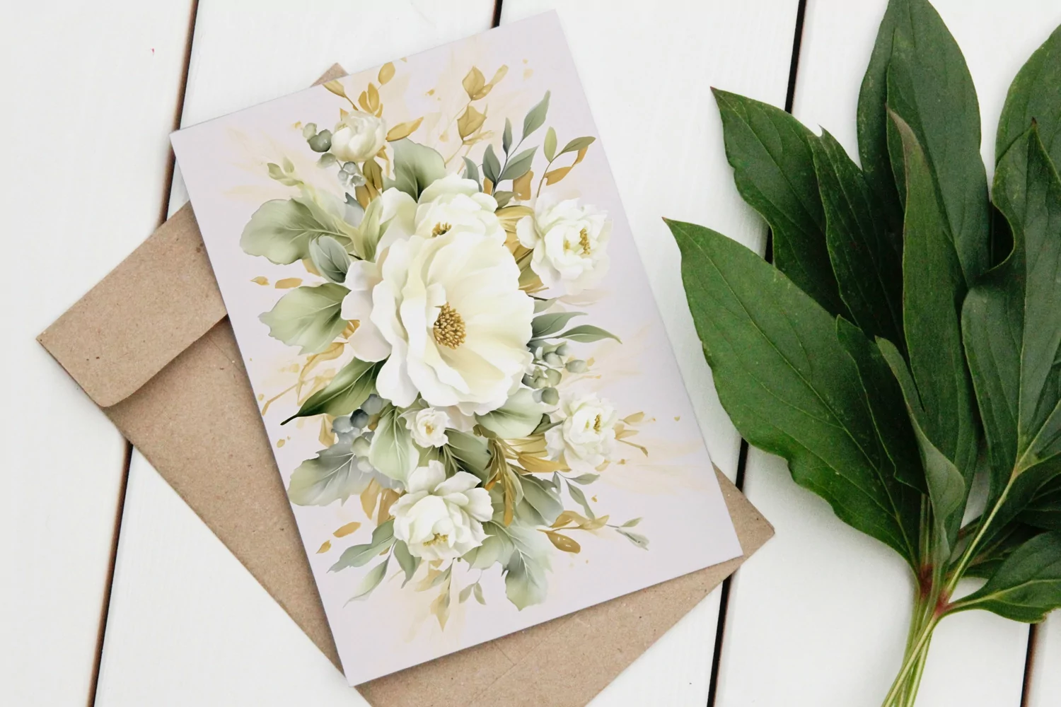 Watercolor Floral Border for wedding invitations product image 1